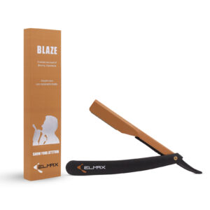 Elmax Blaze Cut Throat Razor For Men – Premium Quality Straight Edge Razor, Barber Razor,Moustache & Beard Shaving Razor Uses Single Edge Razor Blades