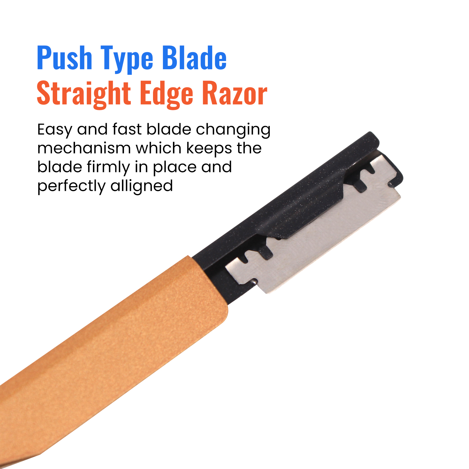 Elmax Blaze Cut Throat Razor For Men - Premium Quality Straight Edge Razor, Barber Razor,Moustache & Beard Shaving Razor Uses Single Edge Razor Blades